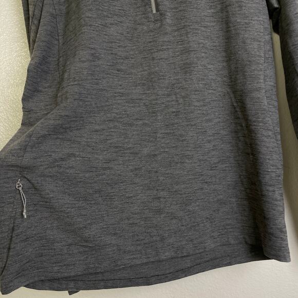 Lululemon Surge Warm 1/2 Zip Pullover Mens Medium Gray Long Sleeve Run Jog Train - Picture 3 of 11